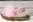 Newborn girl with pink tutu laying in basket with grey fuzzy fur